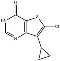 Thieno[3,2-d]pyrimidin-4(3H)-one, 6-chloro-7-cyclopropyl- Struktur