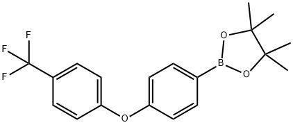 1,3,2-Dioxaborolane, 4,4,5,5-tetramethyl-2-[4-[4-(trifluoromethyl)phenoxy]phenyl]- Structure