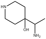 4-Piperidinol, 4-(1-aminoethyl)- Structure