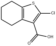 Benzo[b]thiophene-3-carboxylic acid, 2-chloro-4,5,6,7-tetrahydro- Struktur