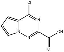 4-Chloropyrrolo[2,1-f][1,2,4]triazine-2-carboxylic acid 化学構造式