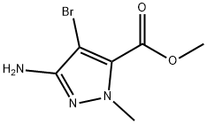 3-氨基-4-溴-1-甲基-1H-吡唑-5-羧酸甲酯,1368146-64-8,结构式