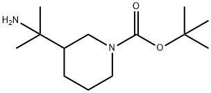 1-Piperidinecarboxylic acid, 3-(1-amino-1-methylethyl)-, 1,1-dimethylethyl ester Structure