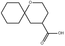 1-Oxaspiro[5.5]undecane-4-carboxylic acid 化学構造式