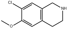 Isoquinoline, 7-chloro-1,2,3,4-tetrahydro-6-methoxy- Structure