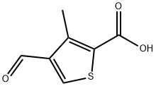 2-Thiophenecarboxylic acid, 4-formyl-3-methyl- 化学構造式