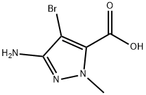 1H-Pyrazole-5-carboxylic acid, 3-amino-4-bromo-1-methyl- Struktur