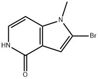 2-Bromo-1-methyl-1H-pyrrolo[3,2-c]pyridin-4(5H)-one 化学構造式