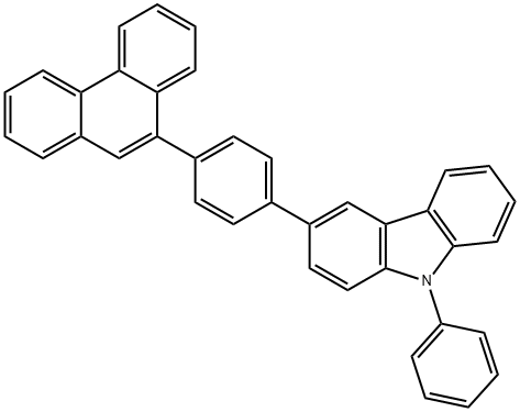 9H-Carbazole, 3-[4-(9-phenanthrenyl)phenyl]-9-phenyl- Structure