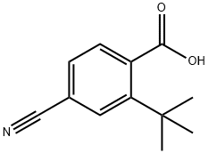 Benzoic acid, 4-cyano-2-(1,1-dimethylethyl)- Struktur