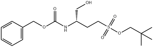 1-Butanesulfonic acid, 4-hydroxy-3-[[(phenylmethoxy)carbonyl]amino]-, 2,2-dimethylpropyl ester, (3S)- Struktur