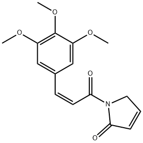 2H-Pyrrol-2-one, 1,5-dihydro-1-[(2Z)-1-oxo-3-(3,4,5-trimethoxyphenyl)-2-propen-1-yl]- Struktur