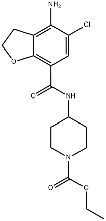 Prucalopride Impurity 10/ethyl 4-(4-amino-5-chloro-2,3-dihydrobenzofuran-7-carboxamido)piperidine-1-carboxylate Structure
