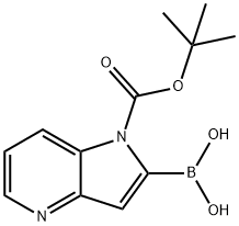 {1-[(tert-Butoxy)carbonyl]pyrrolo[3,2-b]pyridin-2-yl}boronic acid Structure