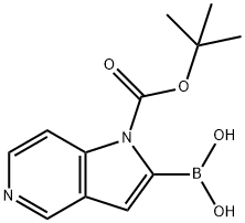 1-Boc-5-Azaindole-2-boronic acid Struktur