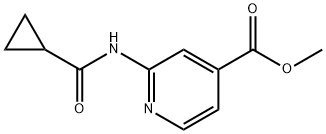 4-Pyridinecarboxylic acid, 2-[(cyclopropylcarbonyl)amino]-, methyl ester Structure