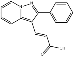 2-Propenoic acid, 3-(2-phenylpyrazolo[1,5-a]pyridin-3-yl)-, (2E)-,137453-39-5,结构式