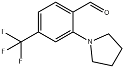 Benzaldehyde, 2-(1-pyrrolidinyl)-4-(trifluoromethyl)-,1374603-97-0,结构式