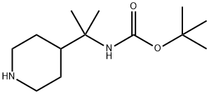 Carbamic acid, N-[1-methyl-1-(4-piperidinyl)ethyl]-, 1,1-dimethylethyl ester Structure