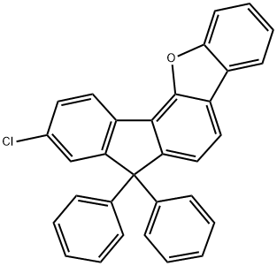 9-chloro-7,7-diphenyl-7H-benzo[b]fluoreno[3,4-d]furan 化学構造式