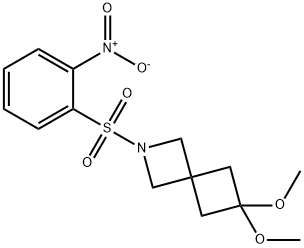 2-Azaspiro[3.3]heptane, 6,6-dimethoxy-2-[(2-nitrophenyl)sulfonyl]- 结构式