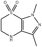 1,3-dimethyl-1H,4H,5H,6H-7lambda6-pyrazolo[3,4-b][1,4]thiazine-7,7-dione Struktur