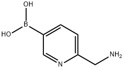 (6-(氨基甲基)吡啶-3-基)硼酸,1375452-67-7,结构式