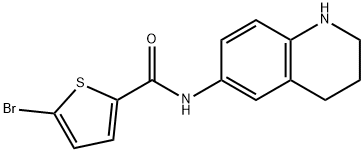 5-溴-N-(1,2,3,4-四氢喹啉-6-基)噻吩-2-甲酰胺 结构式