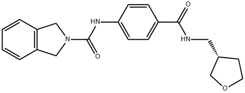 2H-Isoindole-2-carboxamide, 1,3-dihydro-N-[4-[[[[(3S)-tetrahydro-3-furanyl]methyl]amino]carbonyl]phenyl]-,1375557-33-7,结构式