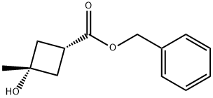 Benzyl trans-3-hydroxy-3-methylcyclobutane-1-carboxylate Structure