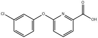 6-(3-chlorophenoxy)pyridine-2-carboxylic acid,137640-91-6,结构式