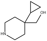 4-Piperidinemethanol, 4-cyclopropyl- Structure