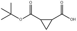 1,2-Cyclopropanedicarboxylic acid, 1-(1,1-dimethylethyl) ester 化学構造式