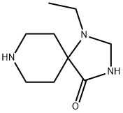 1-Ethyl-1,3,8-triazaspiro[4.5]decan-4-one 化学構造式