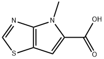 4-methyl-4H-pyrrolo[2,3-d]thiazole-5-carboxylic acid Struktur