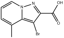 Pyrazolo[1,5-a]pyridine-2-carboxylic acid, 3-bromo-4-methyl- Structure