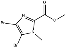 4,5-二溴-1-甲基-1H-咪唑-2-羧酸甲酯 结构式