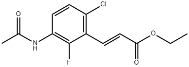 2-Propenoic acid, 3-[3-(acetylamino)-6-chloro-2-fluorophenyl]-, ethyl ester, (2E)- Struktur