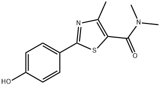 5-Thiazolecarboxamide, 2-(4-hydroxyphenyl)-N,N,4-trimethyl- Struktur