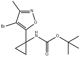 tert-butyl (1-(4-bromo-3-methylisoxazol-5-yl)cyclopropyl)carbamate Structure