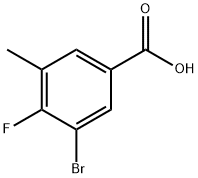 3-溴-4-氟-5-甲基苯甲酸 结构式