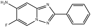 [1,2,4]Triazolo[1,5-a]pyridin-7-amine, 6-fluoro-2-phenyl- 化学構造式