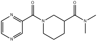 3-Piperidinecarboxamide, N,N-dimethyl-1-(2-pyrazinylcarbonyl)- Structure