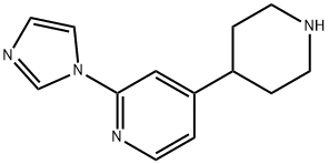 Pyridine, 2-(1H-imidazol-1-yl)-4-(4-piperidinyl)-,1381068-75-2,结构式