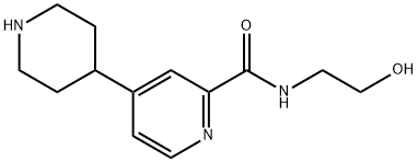 2-Pyridinecarboxamide,N-(2-hydroxyethyl)-4-(4-piperidinyl)- 结构式