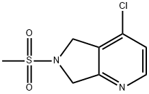 4-chloro-6-methanesulfonyl-5H,6H,7H-pyrrolo[3,4-b]pyridine Structure