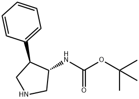 N-[(3S,4R)-4-苯基吡咯烷-3-基]氨基甲酸叔丁酯, 1383784-29-9, 结构式