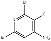 4-Pyridinamine, 2,6-dibromo-3-chloro- Struktur