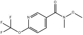 3-Pyridinecarboxamide, N-methoxy-N-methyl-6-(trifluoromethoxy)-,1384878-24-3,结构式