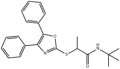 N-(tert-Butyl)-2-((4,5-diphenyloxazol-2 -yl)thio)propanamide Structure